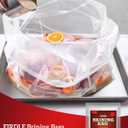 Brining Bags for Turkey, 26"22", 4 Pack, Double Zipper Seal Thickened Brine Bags, No BPA Material, with 2 Cotton Strings for Marinating, Holds up to 35lbs