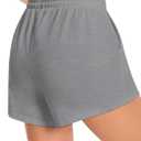 Women's Athletic Shorts with Pockets, 3.7" Sweat Shorts Women, Summer Workout Elastic Running Shorts (Gray, M)