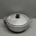 IMUSA 7.5 Quart Traditional Natural Made in Colombia Caldero with Lid for Cooking and Serving,Silver
