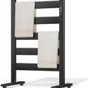 Freestanding Towel Warmer 5-Bar Space Aluminum Matte Black