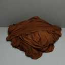 Wish Care 6 Pack Brown Spandex Table Clothes for 6 Foot Rectangle Tables, 6FT Wrinkle Free Fitted Tablecloths Ruffles Design Table Cover for Party, Banquet, Wedding and Events