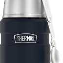THERMOS Stainless King Vacuum-Insulated Food Jar with Spoon, 16 Ounce, Midnight Blue