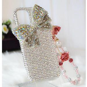 for iPhone 15 Plus 3D Glitter Sparkle Bling Case Cute Bow Silver Women Girls Kids Crystal Rhinestone Clear Protective Diamond Bumper Cover Case for iPhone 15 Plus 6.7 inch