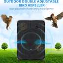 2026 Ultrasonic Bird Repellent Devices Woodpecker Repellent Outdoor for Attic Pigeon Goose Deterrent Devices Rechargeable Bat Deterrent Indoor to Keep Birds Away from Porch Balconies 2 Pack