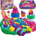 YIDESTARS Sensory Play Kit: Sand Art & Ice Cream Toy - 4lbs Colorful Sand,Molds,Tools,Sandbox w/Lid - Fun Gift for Kids(3-8)