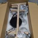 Large Rustic Antique White Wood Chandeliers for Dining Room Light Fixture Over Table Hanging, 6-Lights Farmhouse Milk Glass Globe Chandelier for Stairwell Kitchen Island Living Foyer Bedroom