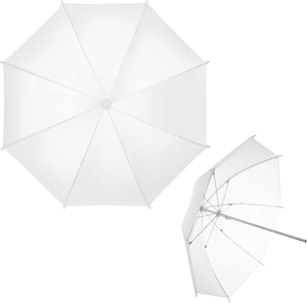 Cosmos 2 Pack Mini Photography Light Reflector Umbrella 20 Inch/ 50cm Diameter White Translucent Soft Umbrella Photography Photo Video Studio Mini Lighting Diffuser for Shooting (Bracket NOT Included)