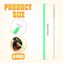 2 x 6pcs Replacement Straws for Hydro Flask Wide Mouth Bottle 32oz, BPA-Free Reusable Plastic Straws for Hydroflask 18/40/64oz Straw Lid Tumbler Replacement Accessories(Pink, Green, Purple)