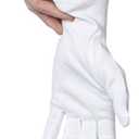 2 Pairs Cotton Gloves, White Gloves for Dry Hands, Cotton Gloves for Sleeping, Moisturizing Night Gloves, White Gloves 100% Cotton, Size M (2 Pairs)