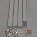 Under Cabinet Lights, 80 LED Motion Sensor Light Indoor,4000mAh USB Rechargeable Closet Light with Remote Control,3 Color Temps Wireless Under Counter Lights for Bedroom,Kitchen,Stairs,4 Pack (White-15.9 Inch)