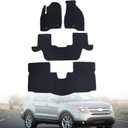 GXARTS Waterproof Car Floor Mats Carpet Full Set Fit for Ford Explorer Limited 2011 2012 2013 2014 7Seats | All-Weather Protect with Anti Sliding Back