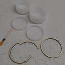 Silicone Jar Mold Set of 2 with Lids & 2 Wooden Fixing Rings  Round Candle Jar Molds for Plaster, Cement, Resin & Wax Crafts  Smooth & Ribbed Styles  Form Me