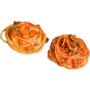 1Pcs Artificial Fried Egg Toast Simulation Bread Model Bakery Photo Props Showcase Prop Fake Toast Kitchen Props Toast Decor Fake Bread Pu Toast Model Home Supplies (2pc Pasta)