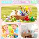 Easter Egg Fillers Bunny Toys, Colorful Rabbit for Easter Basket Stuffers, Easter Decorations for Home Table Centerpiece, Party Favors for Kids, Toddlers & Family (28PCS)