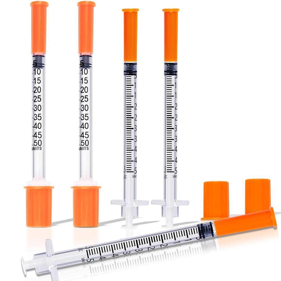 0.5ML Syringe, Lab Supplies Syringes 31G 5/16 Inch, Individually Wrapped, Pack of 100