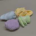 LINEMIN Womens Fuzzy Socks Cozy Fluffy Winter Warm Slipper Socks Microfiber Soft Home Sleeping Socks (One Size, 5 Pack Soild Color B)