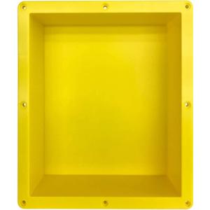 Shower Niche Ready for Tile 16" ×14" × 4" Bathroom Recessed Shower Niche Rectangle Leak Proof Shower Shelf Organizer for Shampoo & Toiletry Storage Yellow. Dirty
