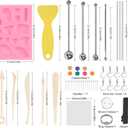 CiaraQ Polymer Clay Starter kit, Oven Baked Modeling Clay with Sculpting Tools, 60 Colors, 4.7 lbs