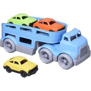 Green Toys Car Carrier, Blue - Pretend Play, Motor Skills, Kids Toy Vehicle. No BPA, phthalates, PVC. Dishwasher Safe, Recycled Plastic, Made in USA