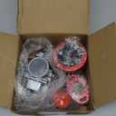 VM22 26mm Carburetor Carb Kit fit for Performance Intake Pipe Mainfold 38mm Air Filter Fit For Predator 212cc GX160 Honda GX200 CT200U 196cc KT196 Clones Go Kart Mini Bike Race Kart (Red) (with Metal wire mesh air filter)