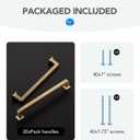 HOME EDIT 20 Pack 6-1/4 Inch Champagne Bronze Cabinet Handles Solid Zinc Alloy Pulls for Kitchen Cupboard & Drawer Hardware