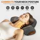 CARINIFY 3in1 Rechargeable Neck Massager Pillow  Pillow Massage Neck Hump for Shoulder Pain, Deep Tissue Pain Relief, with Heating and Traction Function, Hump Corrector for Women