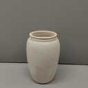 PORCER Ceramic Vase, 8.2 Inches Vintage Pottery White Vases, Rustic Home Decor, Farmhouse Terra Cotta Vase for Living Room, Entryway, Floor, Holiday Wedding Christmas New Year GiftsBeige