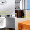 5 x 12pcs Wall Bumpers, Door Stoppers, Clear Wall Protectors, Door Bumpers for Doorknob, Furniture Bumpers,Reducing Noise,Protecting Walls, Used for Entrance Door,Cabinet Door,Fridge Door(15*15mm) (15*15mm(0.59*0.59in))