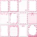 12 Pcs Pink Bow Sticky Notes Coquette Bowknot Self Adhesive Notepad Removable Memo Pad Pink Bow Party Supplies for Home Office Decor Birthday Wedding Bachelorette Party Decorations