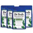 Dr Teal's Epsom Salt Magnesium Soak, Relax & Relief with Eucalyptus and Spearmint, 3 lbs (Pack of 4)