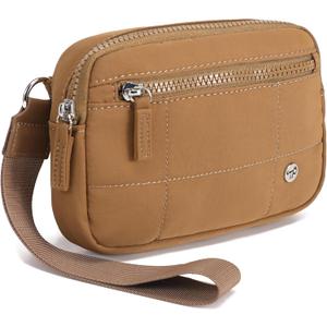 Haytijoe Small Wristlet Wallets for Women Valentines Day Gifts RFID Blocking Travel Wallet Quilted Nylon Phone Purse