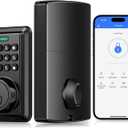 Smart Door Lock, Built-in WiFi Keyless Entry Door Lock Deadbolt with APP Remote Control, No Hub Required Deadbolt Lock, Easy Installation for Front Door-Matte Black