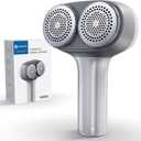 VASSON Fabric Shaver, Electric Lint Remover, Rechargeable Lint Shaver, Sweater Shavers to Remove Pilling, Large Fuzz Remover for Clothes Couch Furniture (Greyish White)