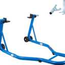 Motorcycle Stand 850LB Sport Bike Rear Wheel Lift Swingarm Paddock Stands Blue, U+L