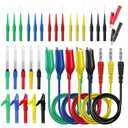 33PCS Back Probe Kit, Banana Plug to Copper Alligator Clip Test Leads Set with Wire Piercing Probes, 4mm Banana Plug Adapter for Automotive Diagnostic, Car Repairing