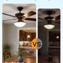 5" LED Ceiling Fan Light Kit Replacement, 18W Universal Retrofit Light for Flush Mount Fans, 3-Color Adjustable, Farmhouse Style, Energy Efficient, Easy DIY Installation for Old Lighting Fixtures
