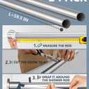 TidyFriend Closet Rod Cover 58 Inch (4 Covers) - Smooth Glide Closet Rod Cover Plastic Sleeve for Hanging Clothes, Anti Rust, Easy Slip On PVC Cover for Wardrobe & Hanging Rack (Silver)