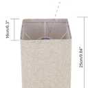 Ruiever Drum Lampshades Set of 2, Natural Linen Lampshades 13" Top x 13" Bottom x 10" High, Easy Assembly Replacement Fabric Lampshades for Table Lamps Floor Lamps, Beige Color Lampshade
