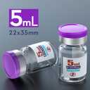 Ks-Tek Sterile Empty Vials with Self Healing Injection Port,with Flip Off Aluminum Cap,Sterile Package (5ml,10)