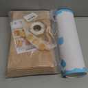 100 Pack Large Paper Bread Bags for Homemade Bread Sourdough Bags 14" x 8.3" x 3.5" with Tin Tie Tab Lock Clear Front Window Bakery Bag Packaging Cookie Bag with Label Seal Stickers