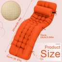 Tudomro 66'' Outdoor Chaise Lounge Cushion Waterproof Patio Pool Chaise Lounge Cushion with Headrest Pillow Tie Fade Resistant Replacement Longue Rocking High Back Chair(Orange,2 Pcs), 66 x 20.9 x 3.9 inches