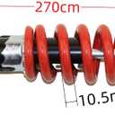 Trkimal 980LB Rear Shock Absorber, 240mm/250mm/260mm/270mm Shock Absorber Suspension Spring Sensa-Trac Load for SDG SSR Pitster Lifan 110cc 125cc 140cc 200cc 250cc Pit Dirt Bike ATV (270MM)