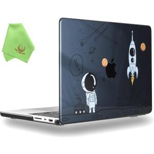 UESWILL Case for 2021-2026 Release MacBook Pro 16 inch M5 M4 M3 M2 M1 Pro Max chip Model: A3429 A3428 A3403 A3186 A2991 A2780 A2485, Pattern Hard Shell Cover, Astronaut A