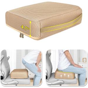 Booster Seat Cushion Extra Thick Chair Foam Cushion for Elderly Adult Booster Seat Elevation Pillow Extra Firm Riser Supportive Lift Chair Cushion Lift Pads for Home, Couch, Patio, Office Seats