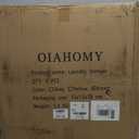 OIAHOMY Laundry Hamper with Lid, 140L Synthetic Rattan Clothes Hamper with Handles, Handwoven Large Laundry Basket with 3 Removable Liner Bags, Foldable, Laundry Room, 27*13*26 Inches, Gradient Brown