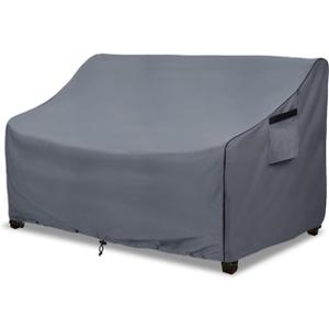 Outdoor 3-Seater Loveseat Cover,600D Heavy Duty 100% Waterproof Patio Sofa Cover,Furniture Covers for Sofa and Loveseat,79W x 38.5D x 35H Inches,Grey.