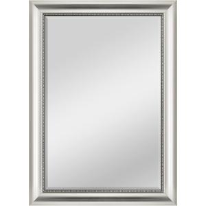 MCS 24x36 Large Wall Mirror, Silver Mirror with Beaded Detail, Vertical & Horizontal Wall Hanging Mirror for Bathroom, Bedroom & Livingroom