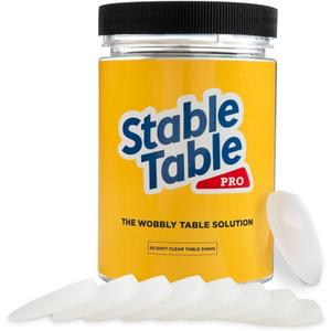 Stable Table - Clear Restaurant Table Leg Shim Wedges Premium Furniture Levelers Restaurant TableShims, Home Improvement DIY Levelers - Rubber Type Texture, Firm, Non-Slip, Doors and More (30)