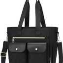 RalChyez Lunch Box for Women, Large Lunch Tote Leakproof Adult Lunch Bag Insulated Lunch Cooler Purse with Storage Pocket for Work Picnic Beach Trip Black