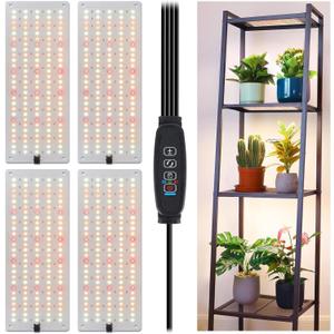 LBW Plant Grow Light, 540 LEDs Full Spectrum Plant Lights for Indoor Growing, Under Cabinet Grow Lamp with 4/8/12H Timer, 3 Lighting Modes, 10 Dimmable Levels, 4 Pack